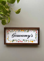Floral Bliss Name Plate for Home