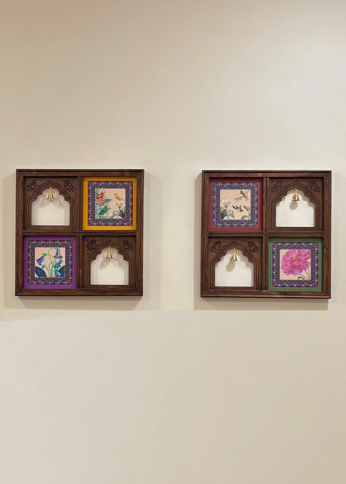 Rang Mahal Wooden Wall Art - Jaipur Jharokha Inspired