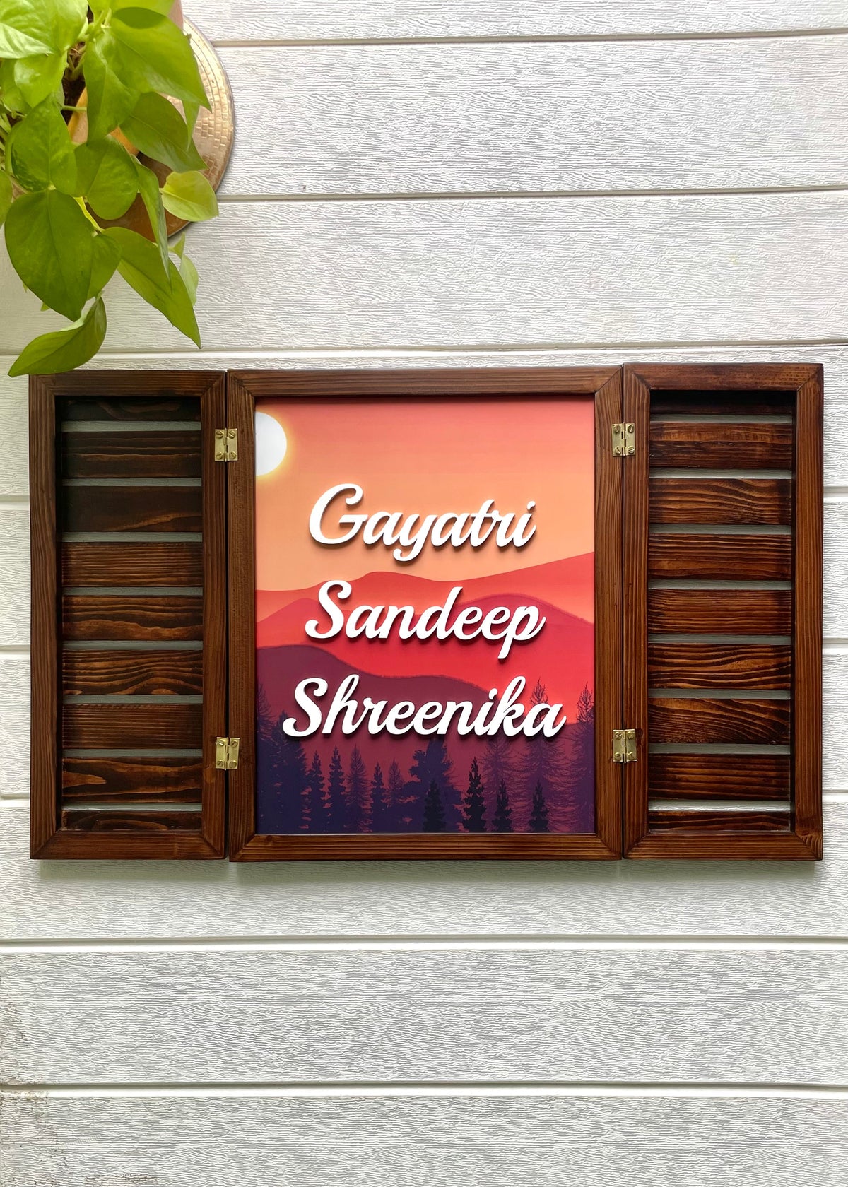 Window to the Mountains Name Plate
