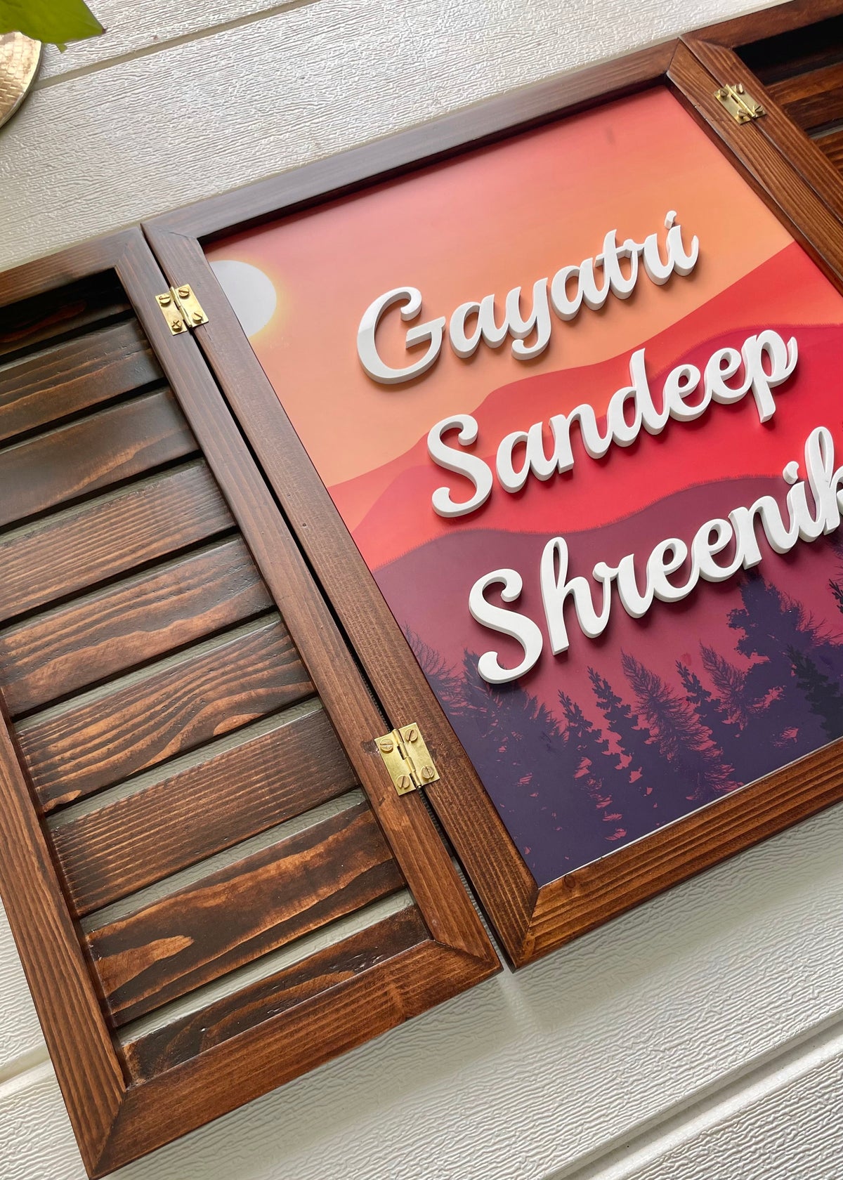 Window to the Mountains Name Plate