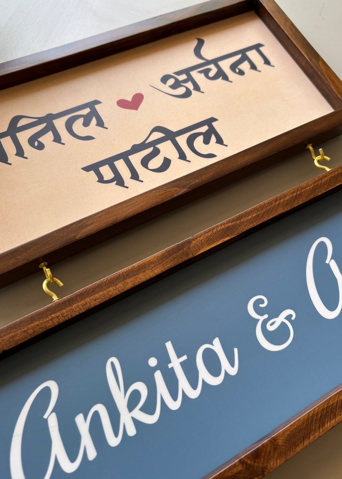 Customisable Hanging Wooden Nameplate