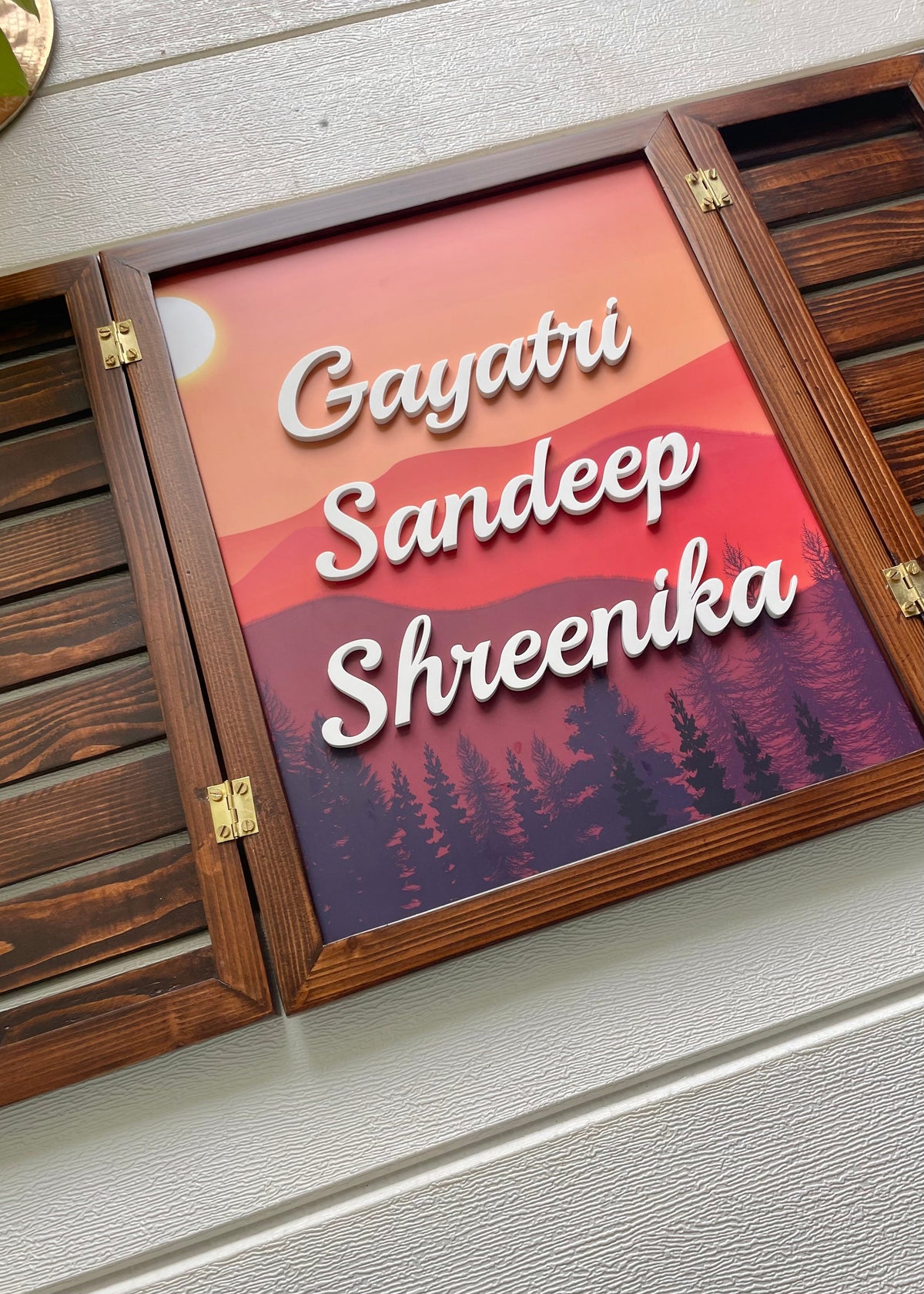 Window to the Mountains Name Plate