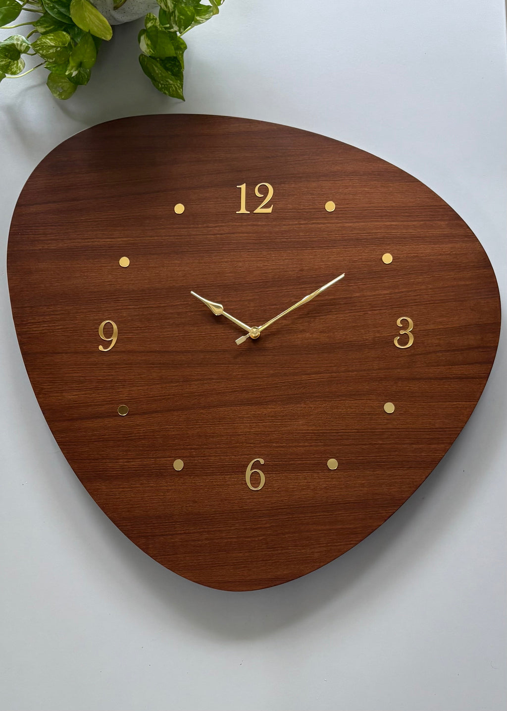 Not So Round Wooden Wall Clock
