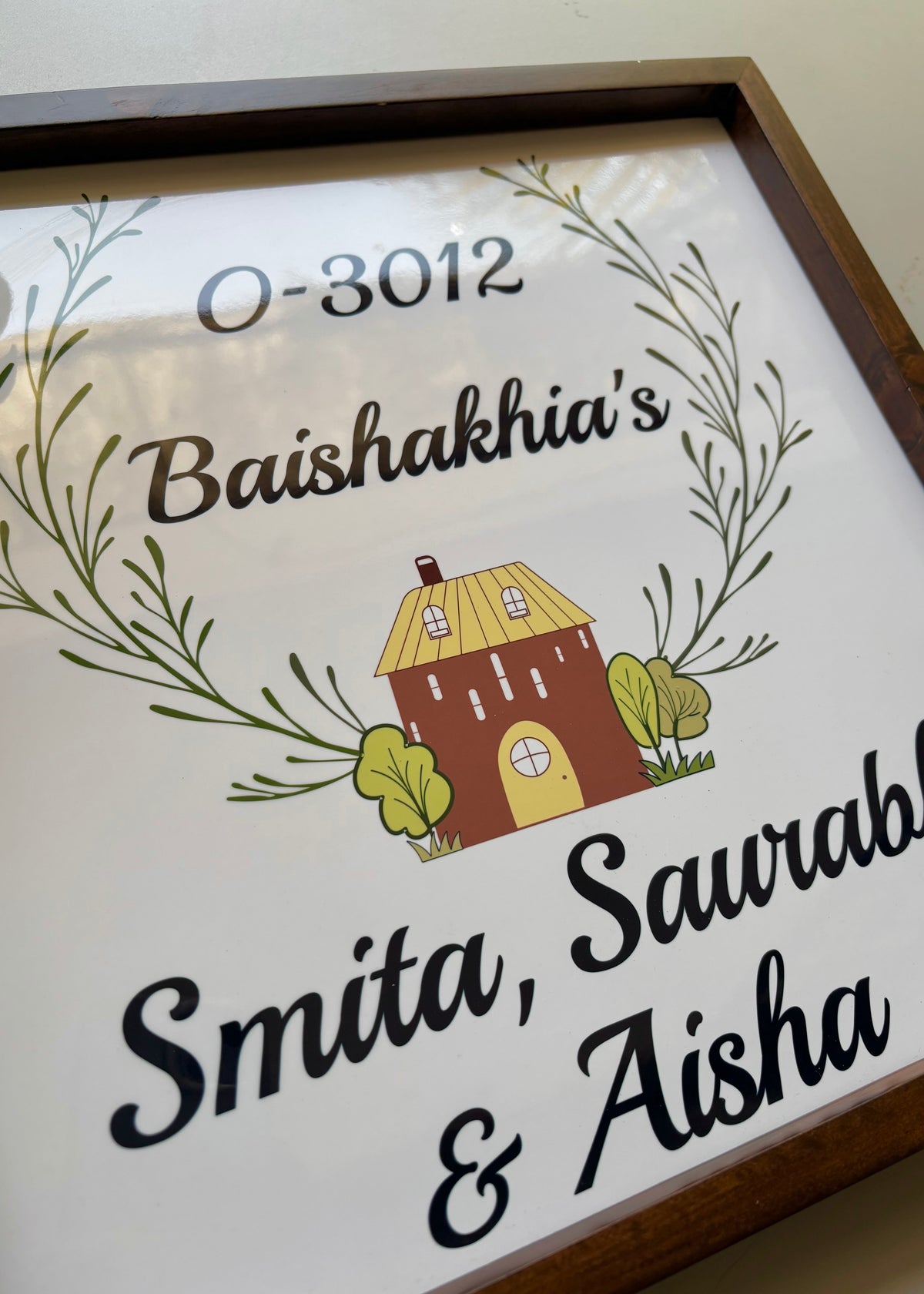 Home sweet home name sign