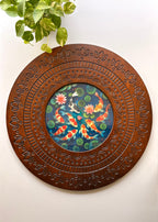 Koi Fish Handcrafted Wooden Wall Art- Symbol of Prosperity & Serenity