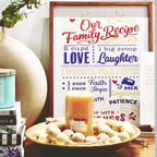 Our Family Recipe Frame | Kitchen Wall Frame