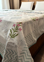 Mehzica 100% Mulmul Cotton Reversible AC Dohar – Hand Block Printed