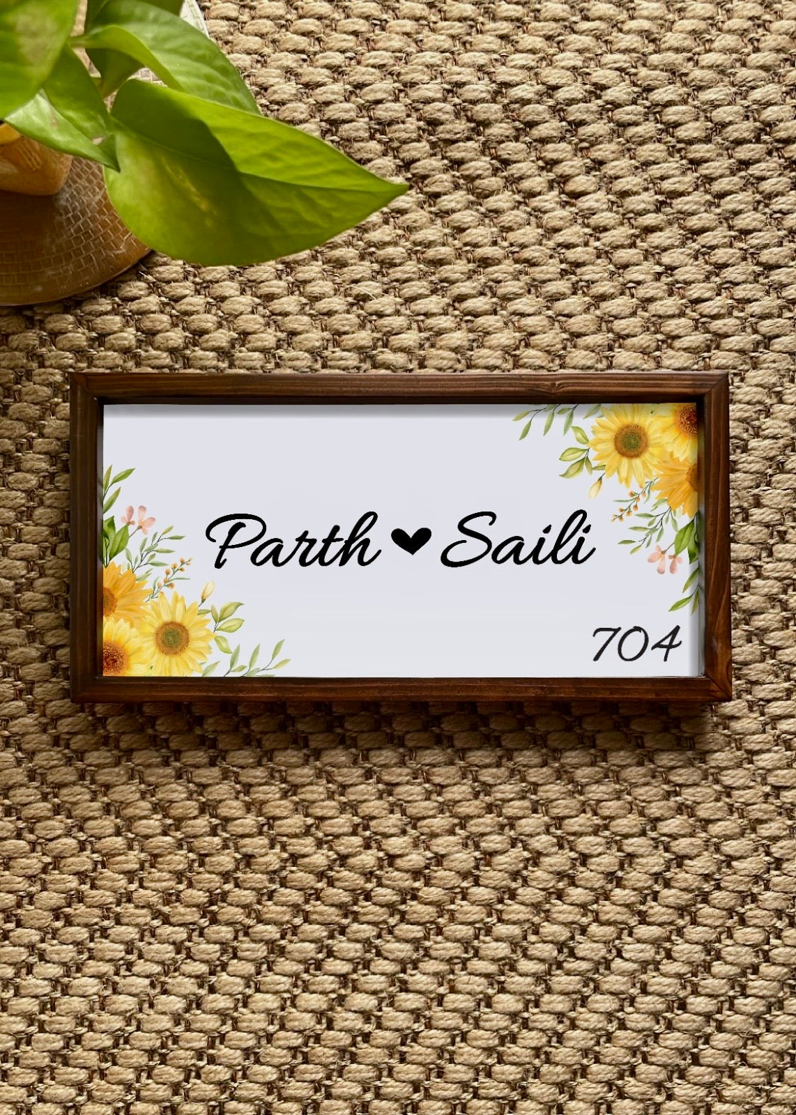 Sunshine to My Home Name Sign