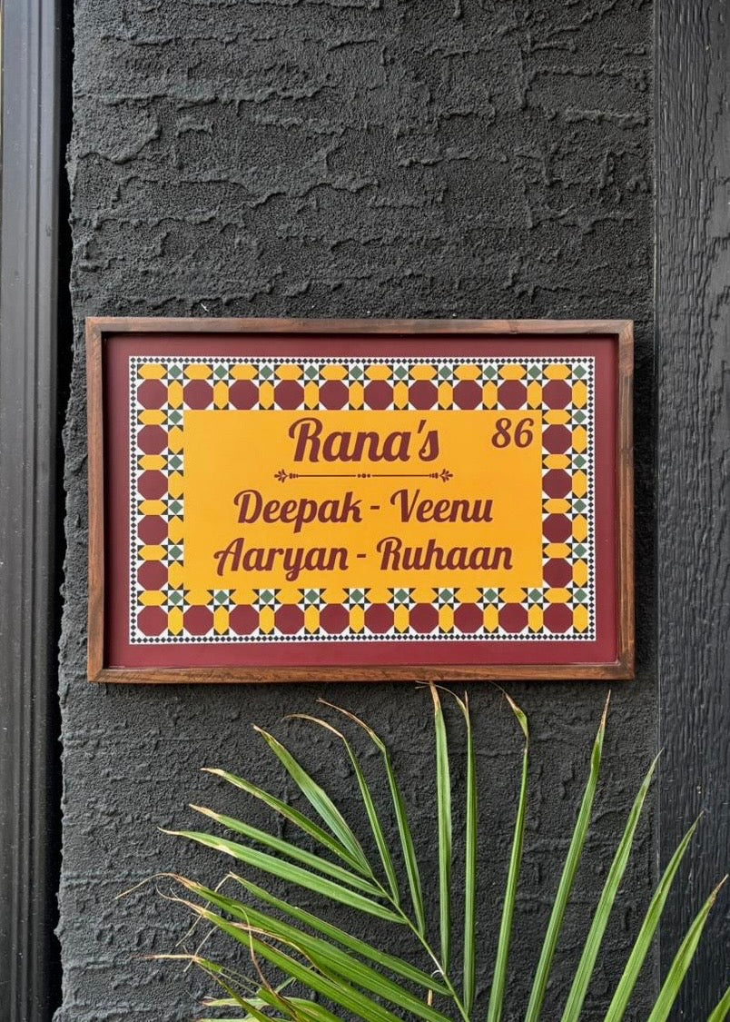 Athangudi Name Plate for Home