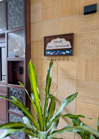 Pichwai Name Plate With Brass Bells