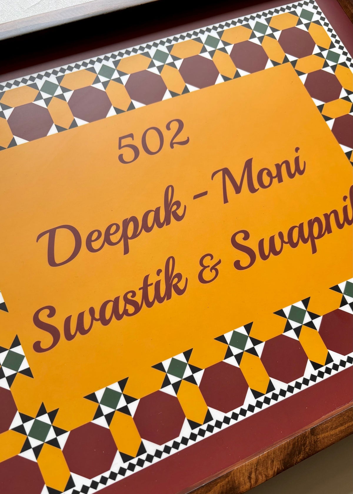 Athangudi Name Plate for Home