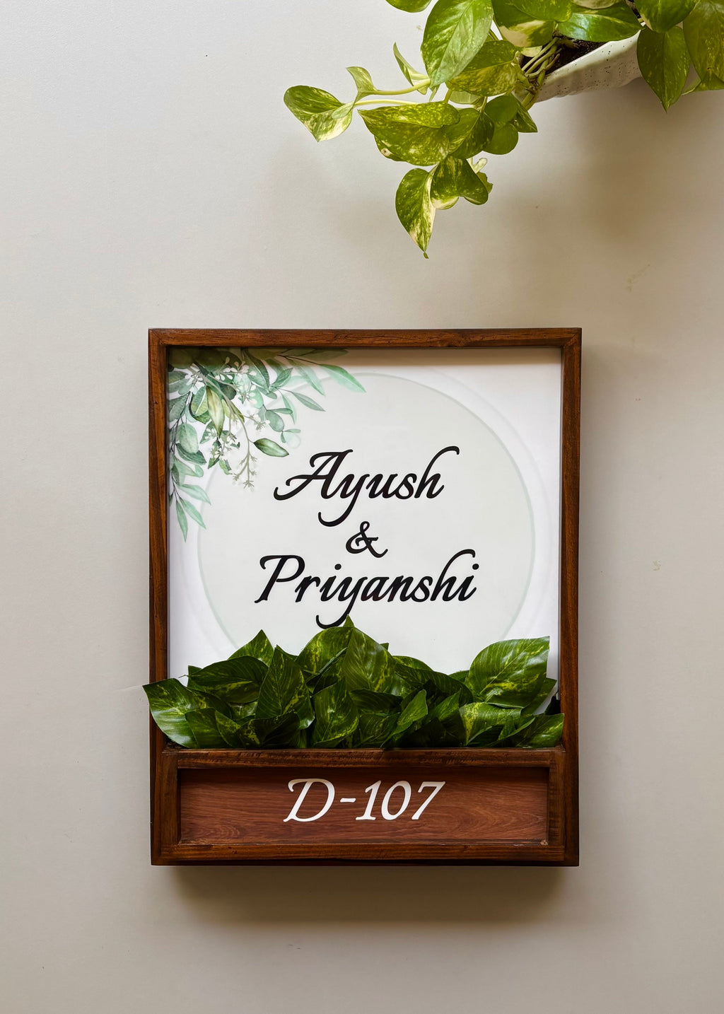 Sage Planter Name Plate