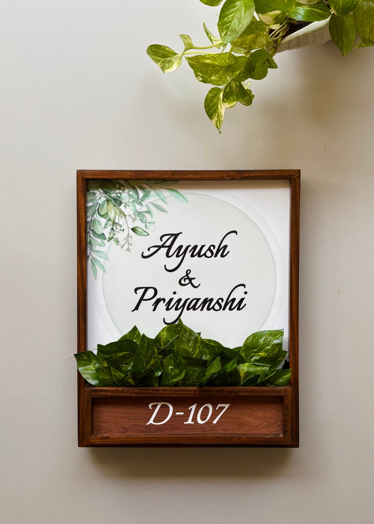 Sage Planter Name Plate