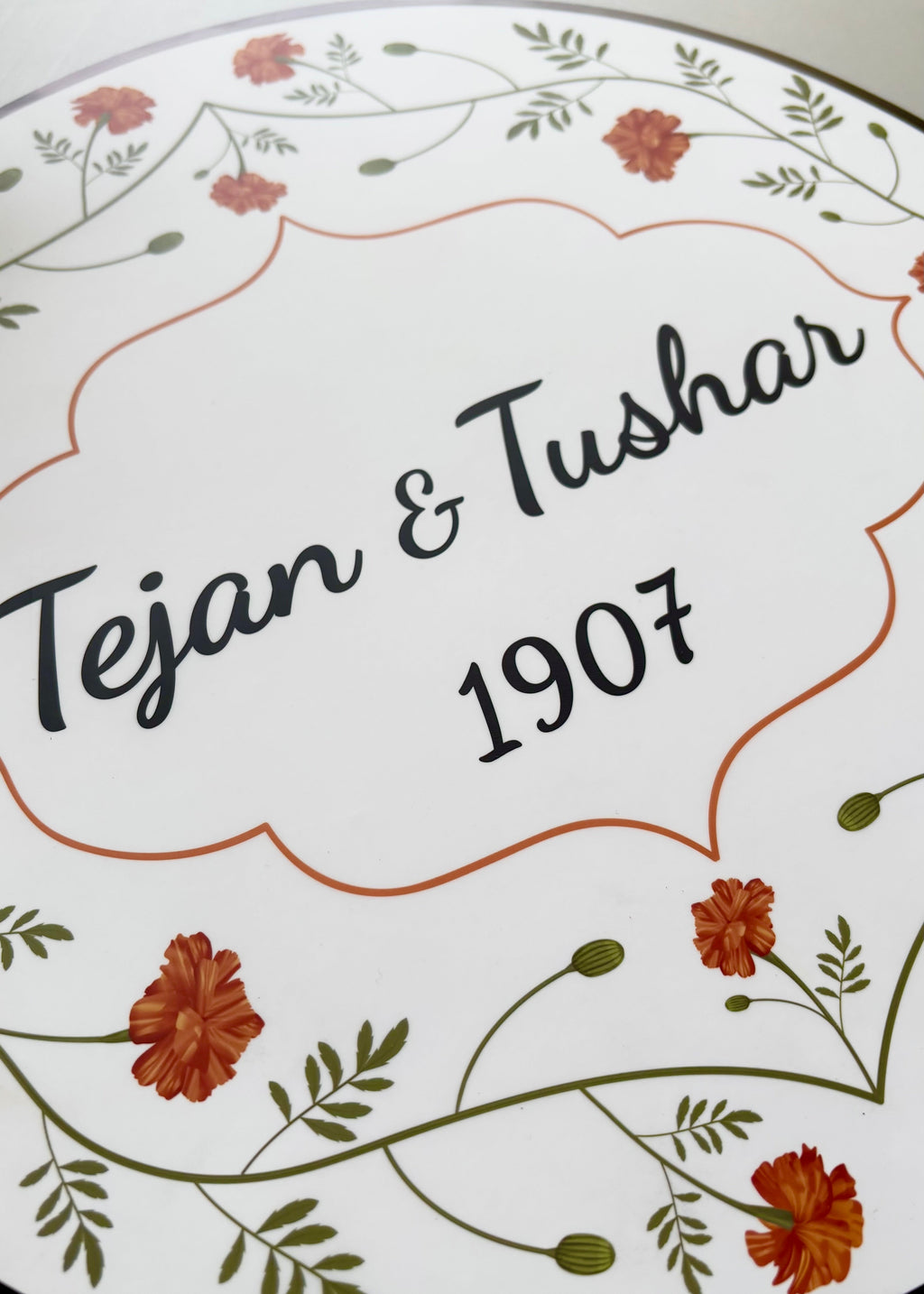 Marigold Round Name Plate