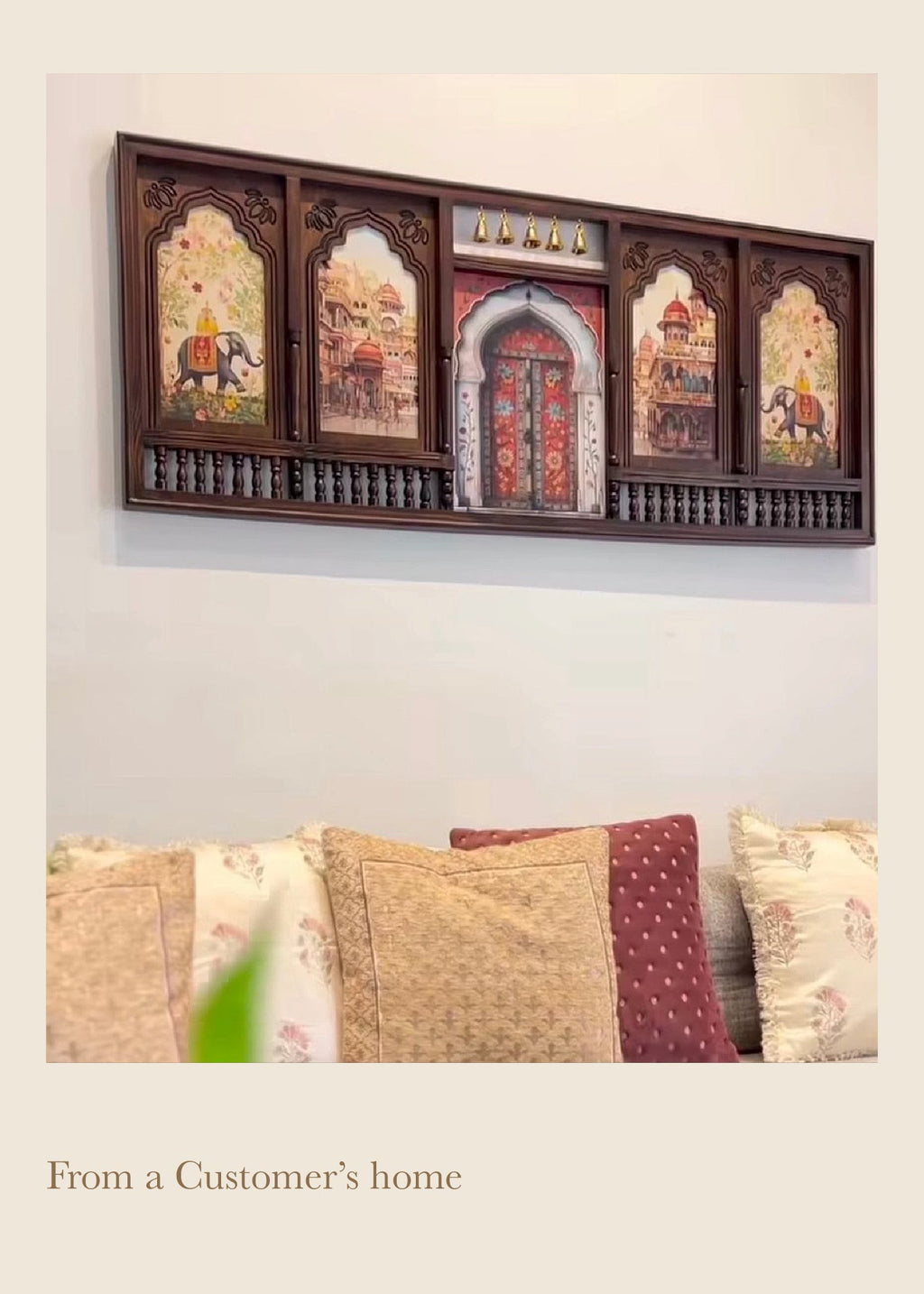 Meera Mahal Wooden Wall Decor – Grand 3D Wooden Artwork for Luxurious Interiors