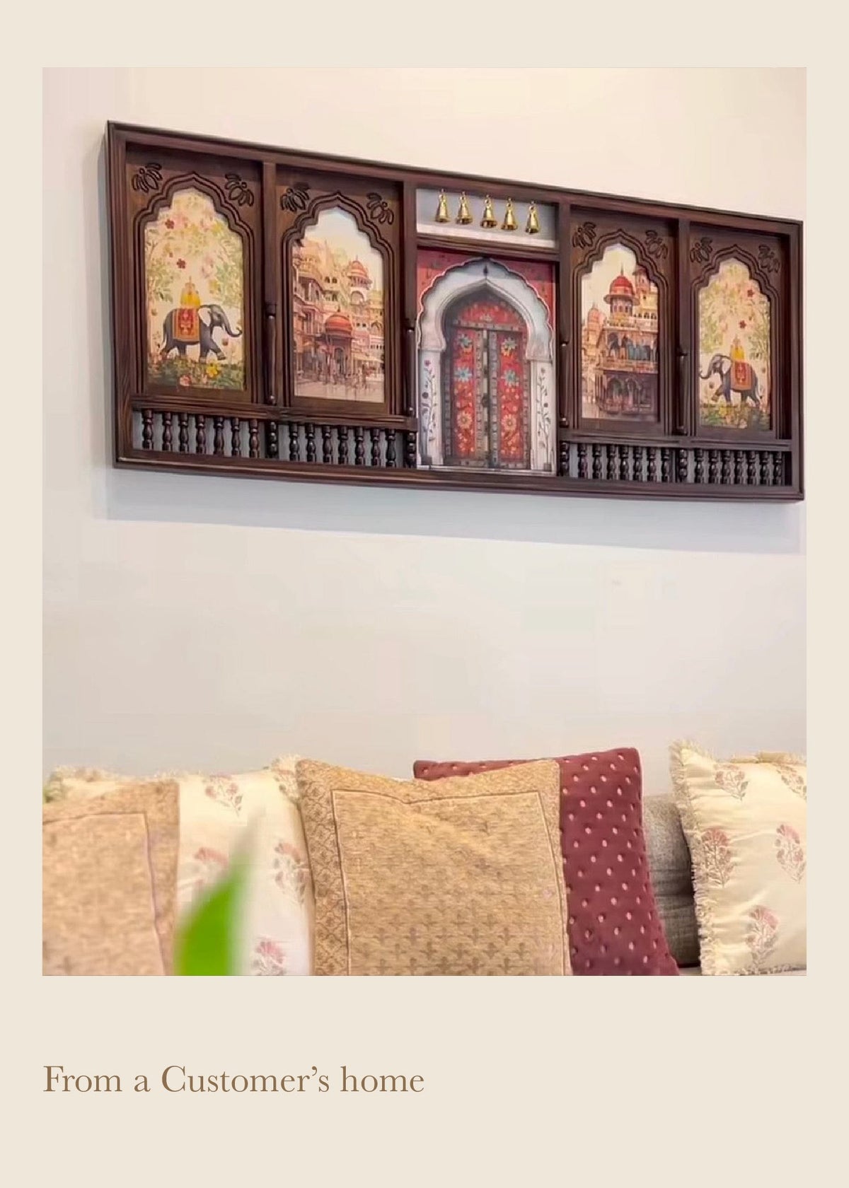 Meera Mahal Wooden Wall Decor – Grand 3D Wooden Artwork for Luxurious Interiors