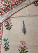 Bahar 100% Mulmul Cotton Reversible AC Dohar – Hand Block Printed