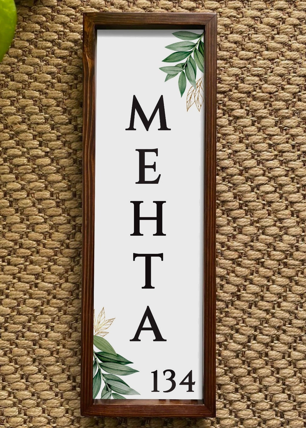 Evergreen Vertical Name Plate