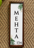 Evergreen Vertical Name Plate