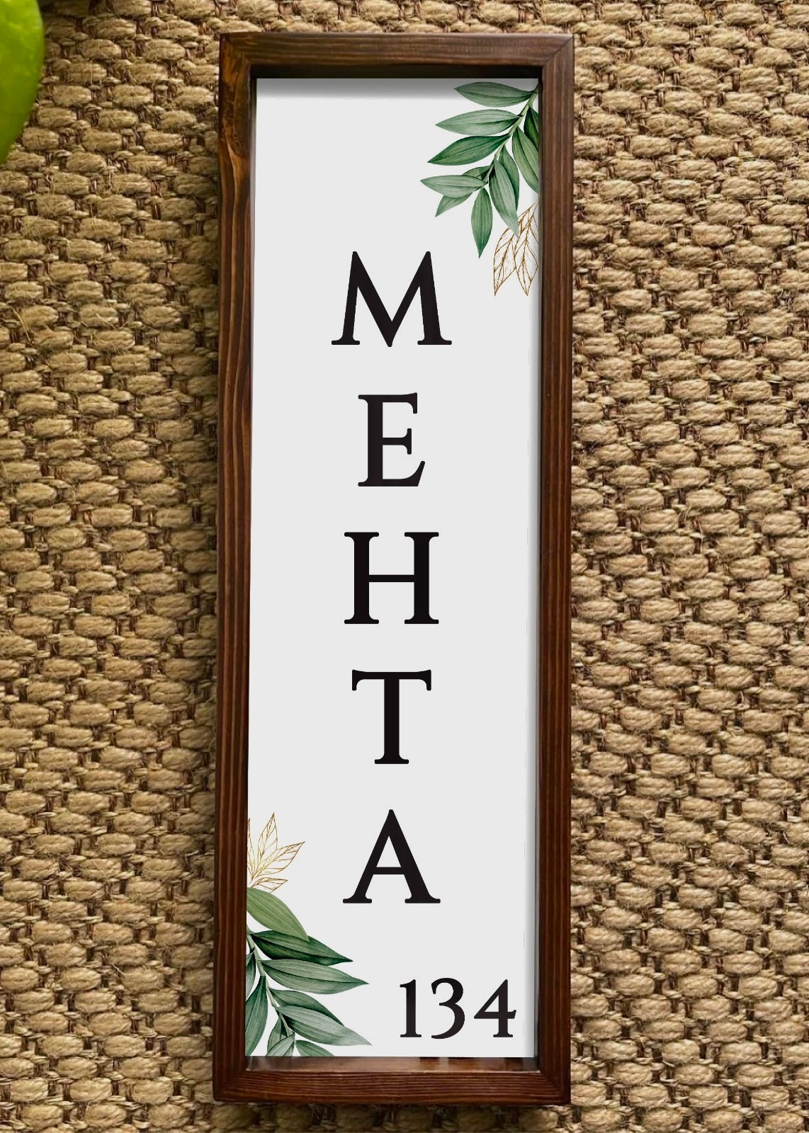 Evergreen Vertical Name Plate
