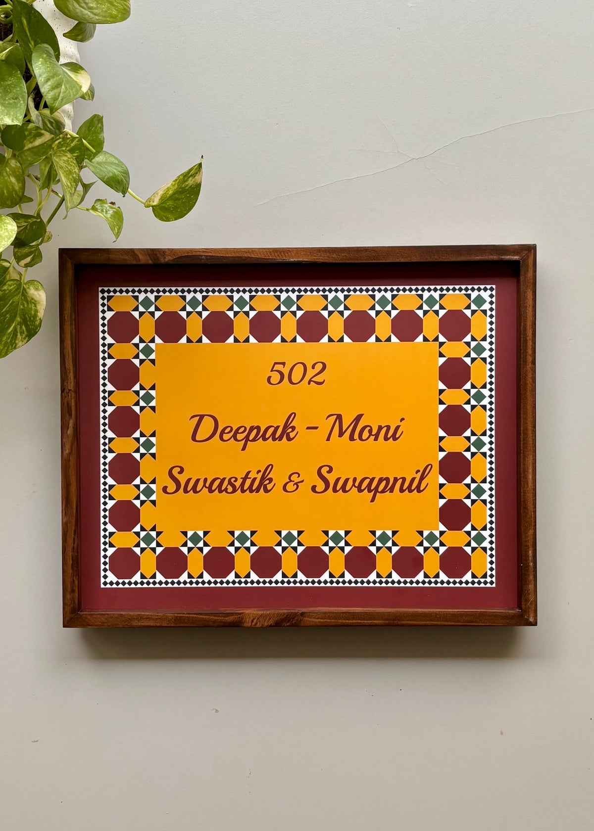 Athangudi Name Plate for Home