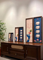 Gopal Kripa – Lord Krishna & Kamdhenu Hindu Spiritual Wall Art Set