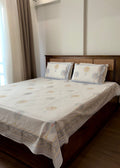 Coastal Calm 100% Cotton Hand Block Printed 300 TC Bedsheet Set