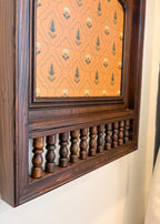 Madhuban Mahal - Vertical Wooden Wall Art with Brass Bells