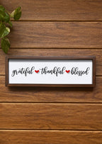 Grateful Thankful Blessed Frame