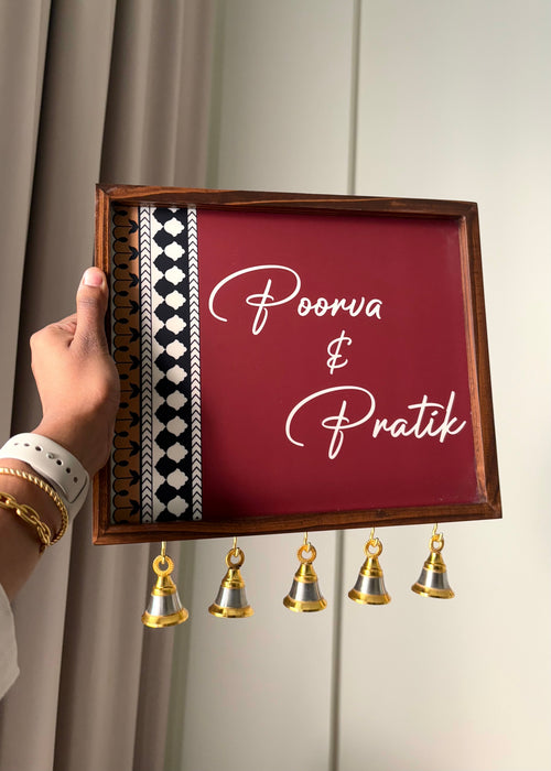 Name Plate For Home, Traditional Name Plate with bells