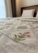 Mehzica 100% Mulmul Cotton Reversible AC Dohar – Hand Block Printed