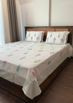 Gulshan 100% Cotton Hand Block Printed 300 TC Bedsheet Set
