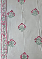 Mehek 100% Cotton Hand Block Printed 300 TC Bedsheet Set