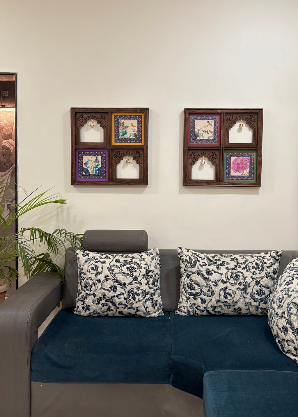 Rang Mahal Wooden Wall Art - Jaipur Jharokha Inspired