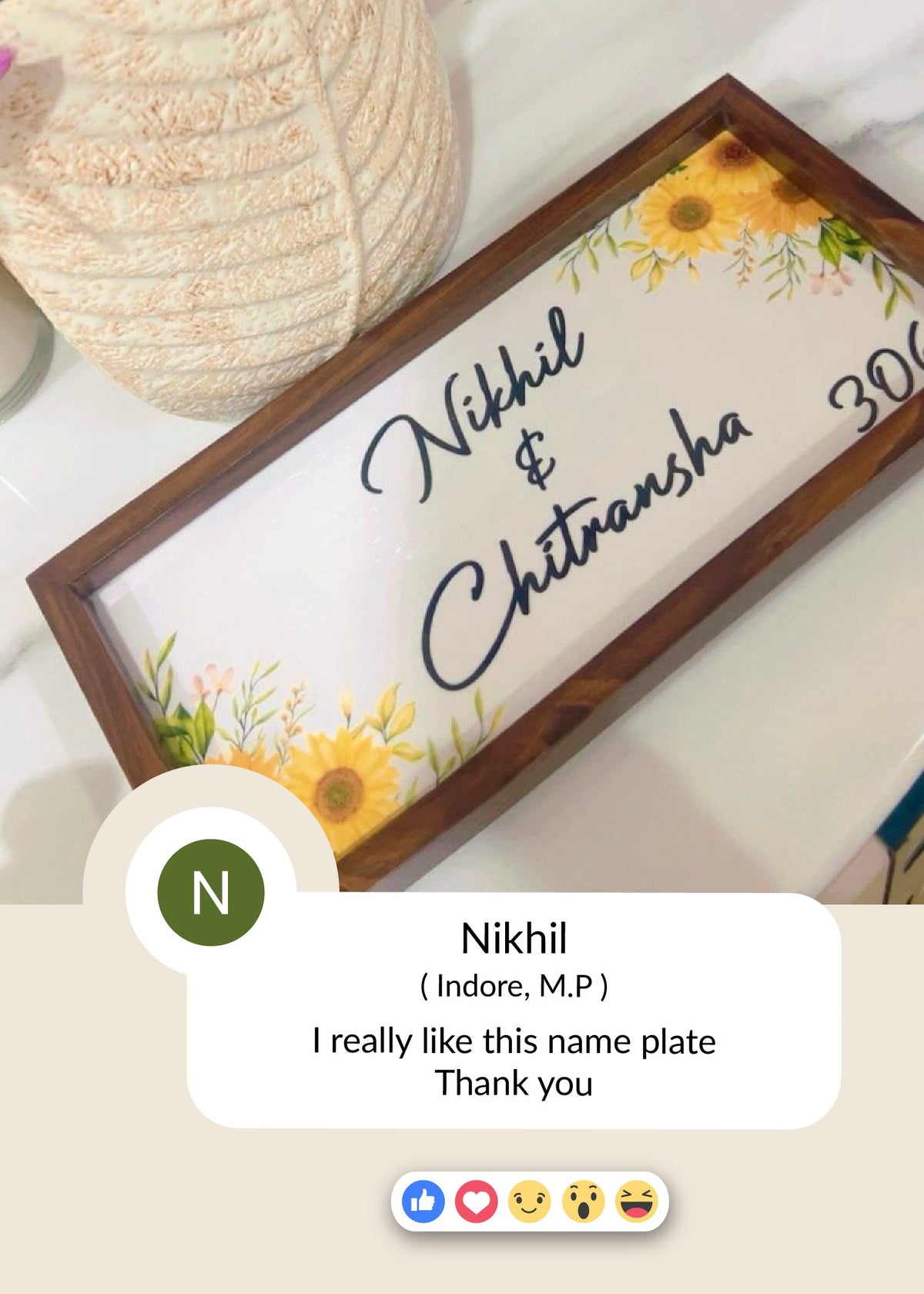 Sunshine to My Home Name Sign
