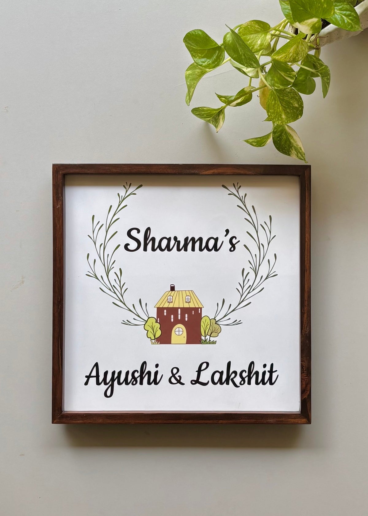 Home sweet home name sign