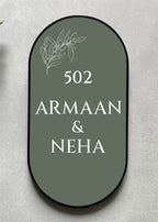 Olive Vertical Name Plate