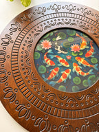 Koi Fish Handcrafted Wooden Wall Art- Symbol of Prosperity & Serenity
