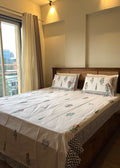 Vrindavan 100% Cotton Hand Block Printed 300 TC Bedsheet Set