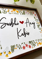Floral Bliss Name Plate for Home
