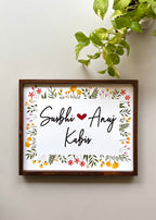 Floral Bliss Name Plate for Home