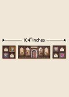 Meera Mahal Wooden Wall Decor – Grand 3D Wooden Artwork for Luxurious Interiors