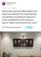 Meera Mahal Wooden Wall Decor – Grand 3D Wooden Artwork for Luxurious Interiors