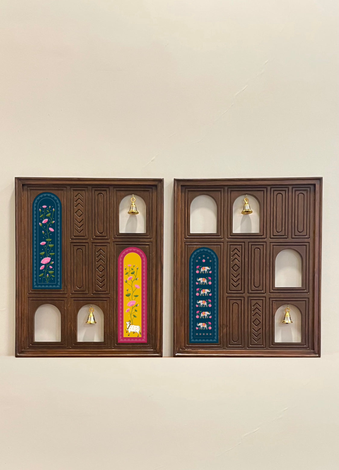 Shyam Saaj: Set of Two Wooden Wall Frames | Wall Decor