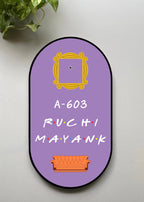 Friends TV Show Inspired Nameplate with Yellow Frame