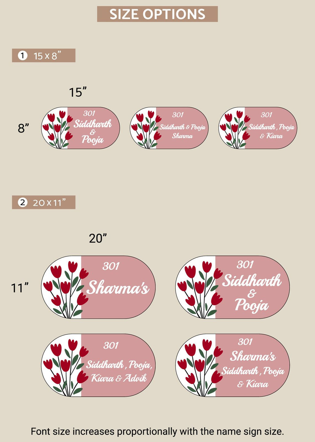 Tulip Bloom Name Plate