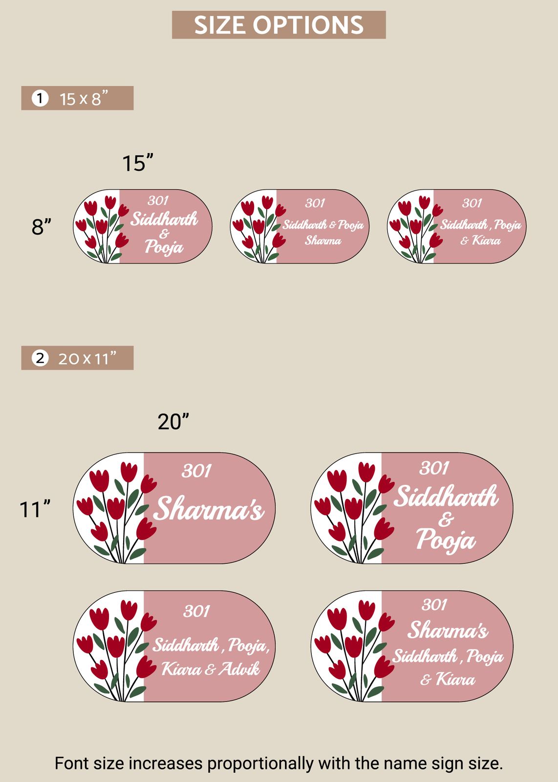 Tulip Bloom Name Plate